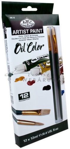 Olajfesték készlet 2 db ecsettel - Royal 12 x 12 ml