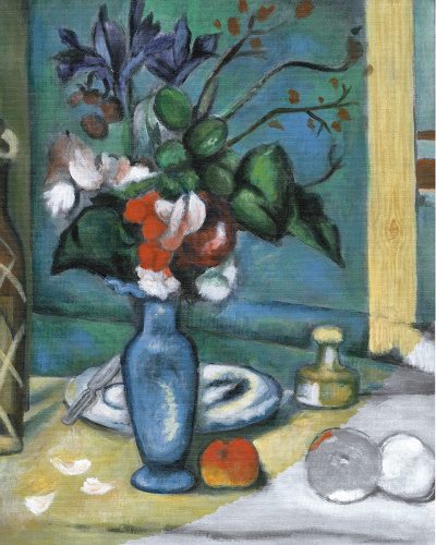 Kifestő készlet vászonra, akrilfestékkel, ecsettel, felnőtteknek - 28x36 cm - Cézanne: Kék váza