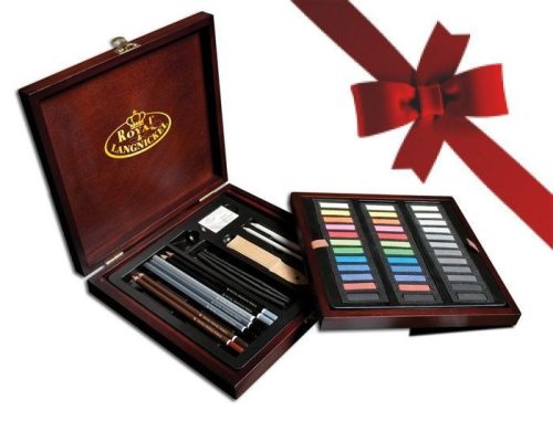 Pasztell készlet fadobozban - Royal Pastel - 55db