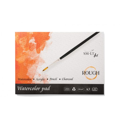 Akvarelltömb - SMLT Watercolor Rough 260gr, 20 lapos művésztömb - Érdes felületű, A3