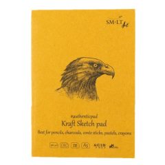   Vázlattömb - SMLT Authenticpad Kraft, Natúr barna - 90gr, 60 lapos A5