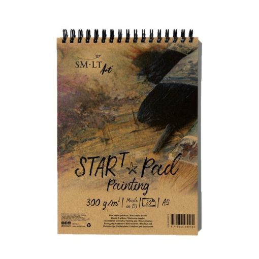 Festőtömb - SMLT START Painting Pad, spirálos, 300gr, 20 lapos A5 spirálos