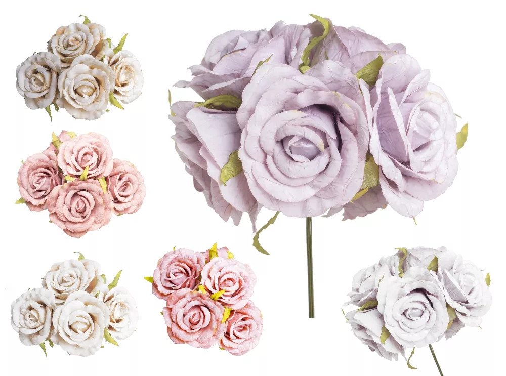 +Pick, betűzhető - Nyílott rózsafejek 6db 7cm-es fejjel, 6színben, vegyesen 504265